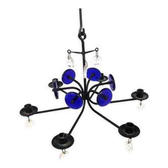 Glass lustre, Erik Höglund, For Boda Glasbruk & Smide, Sweden, 1970