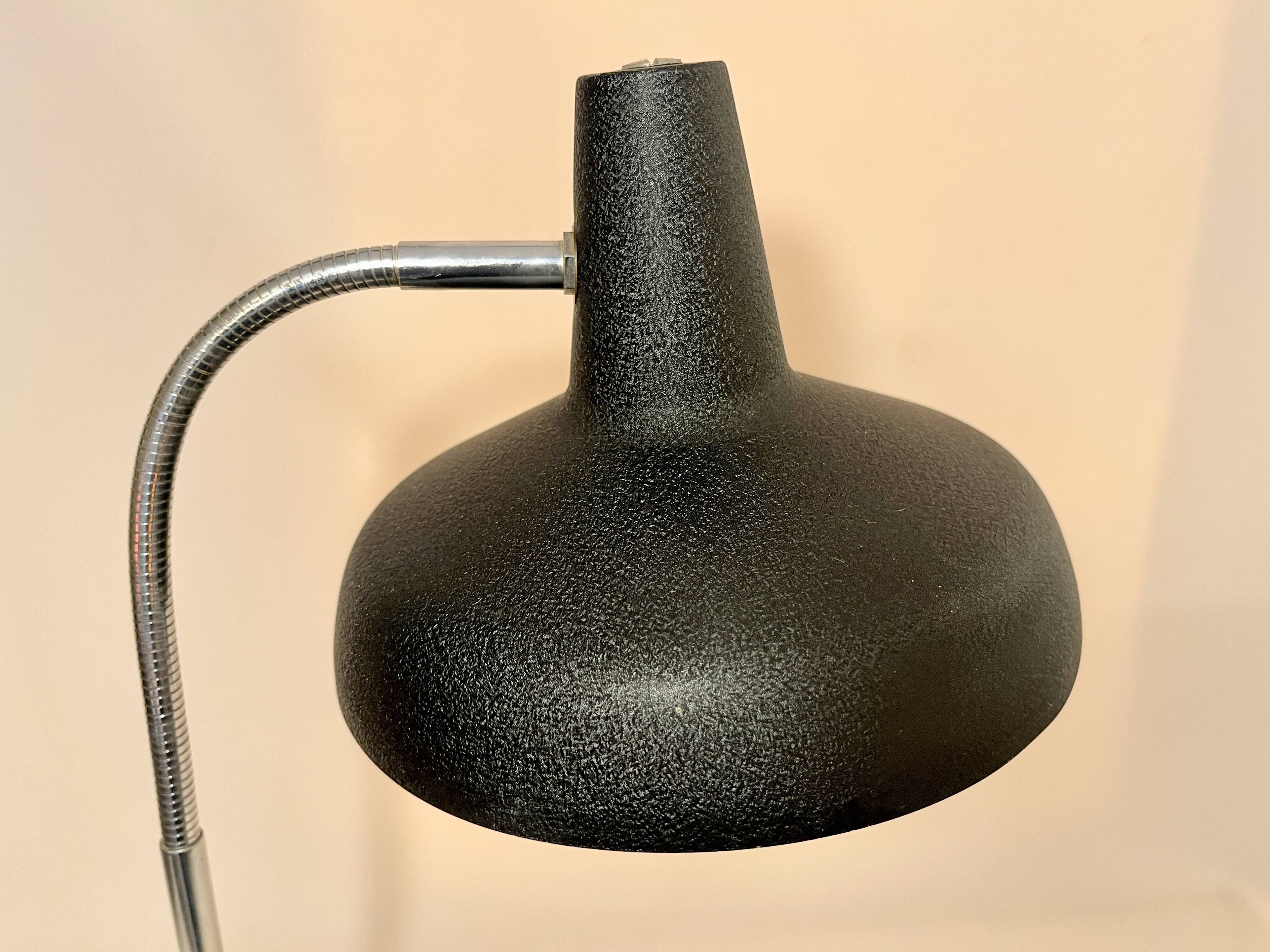 Vintage flexible black alunimor desk lamp 1950 1960