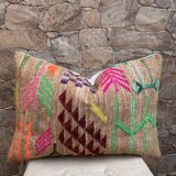 Handmade Moroccan Kilim cushion cover: Bohemian decorative cushion