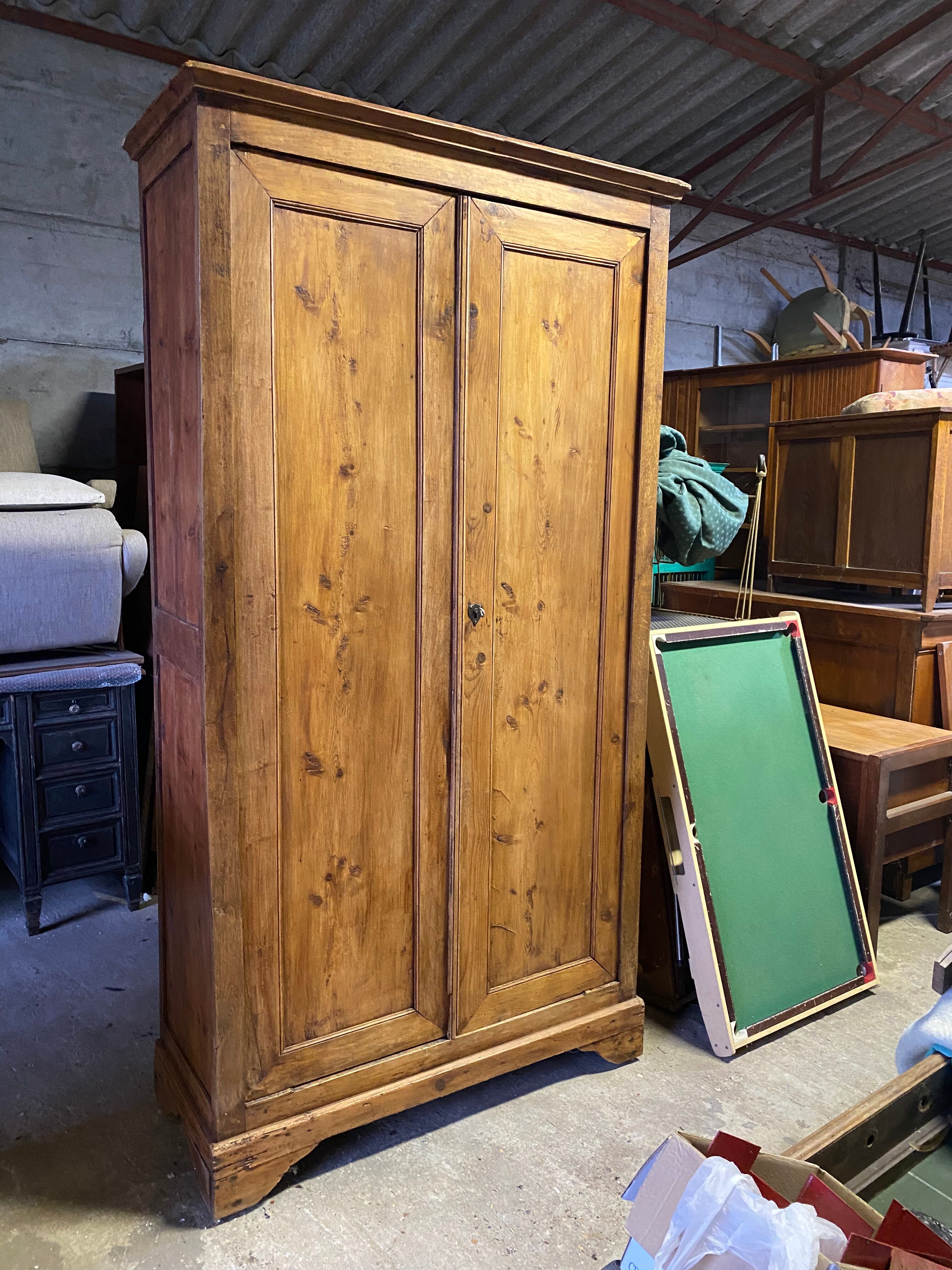 Large old pine cabinet