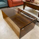 Table basse pont verre fumé