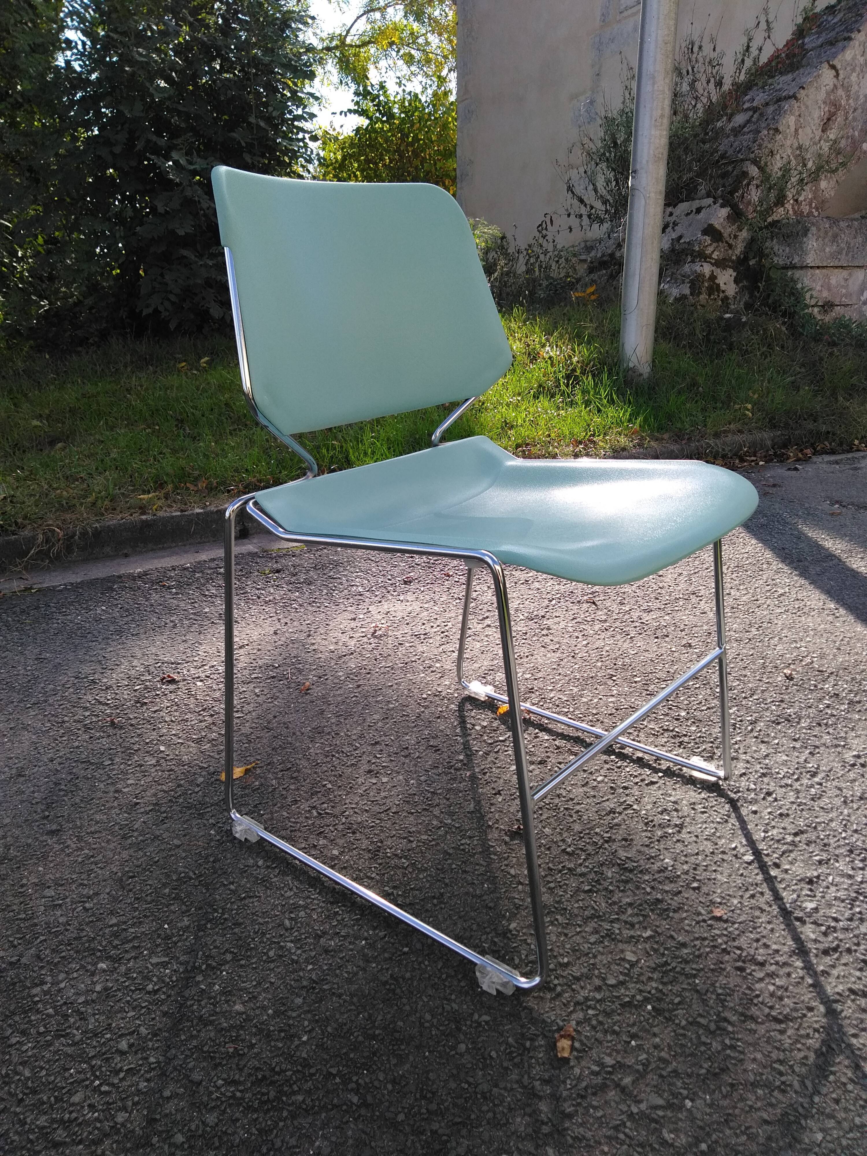 Chairs Eurosit sled design Matrix Krueger 1980