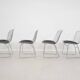 Set of four  wire chairs, 1970's