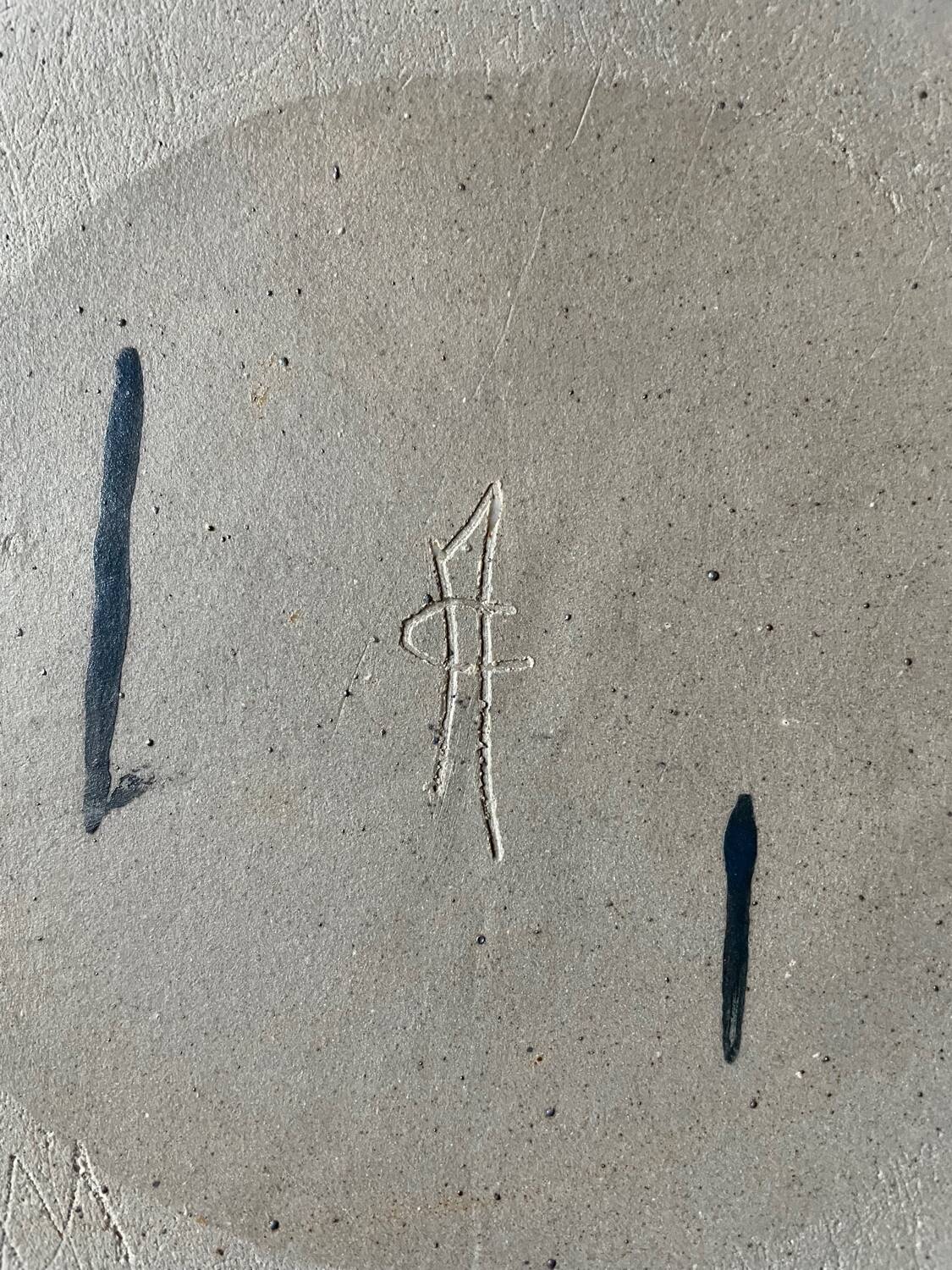 Artisanal stoneware dish