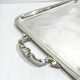 Silver-plated tray with handles