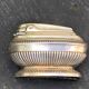 Refillable table lighter in silver metal, ronson stamp, shuttle-shaped, vintage 1960