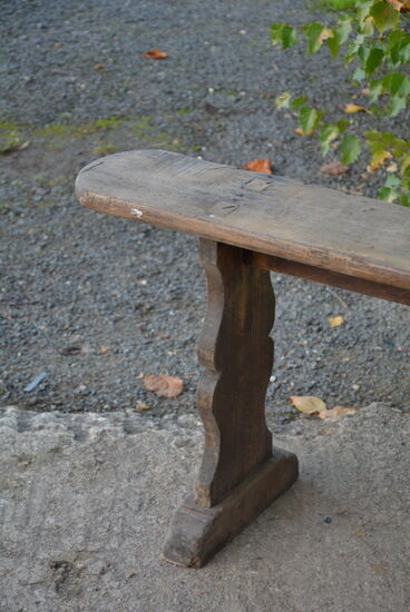 Large oak farm bench