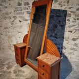 Art Deco mahogany dressing table with bevelled tilting mirror, France, 1920s–1930s.