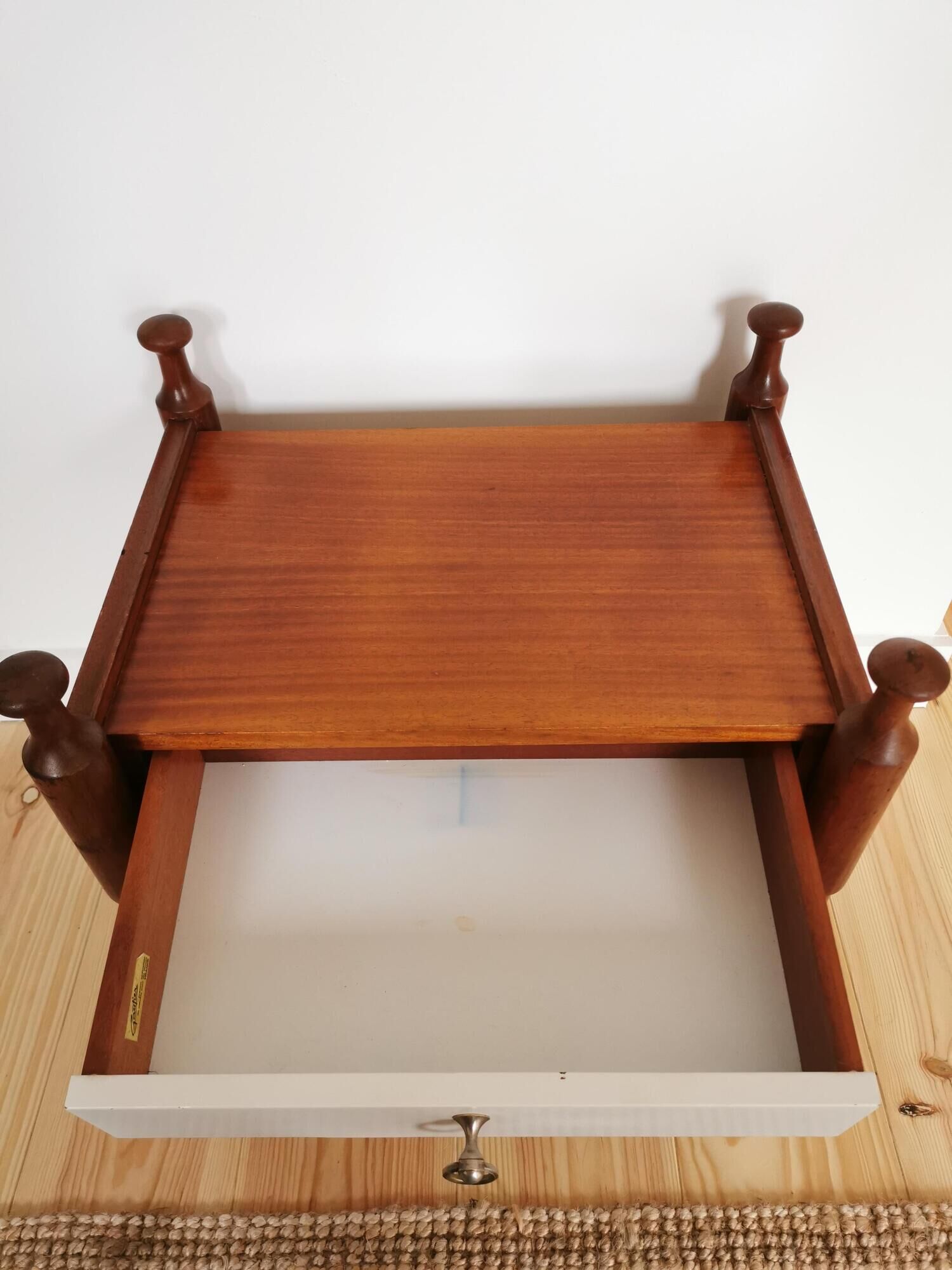 Vintage teak bedside published by Gautier France