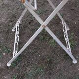 Folding garden table, wrought iron
