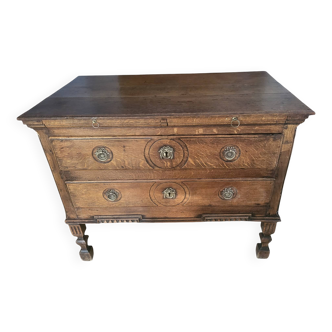 Louis XVI style chest of drawers, 18th century provincial oak