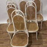 Set of 6 Thonet style caned chairs