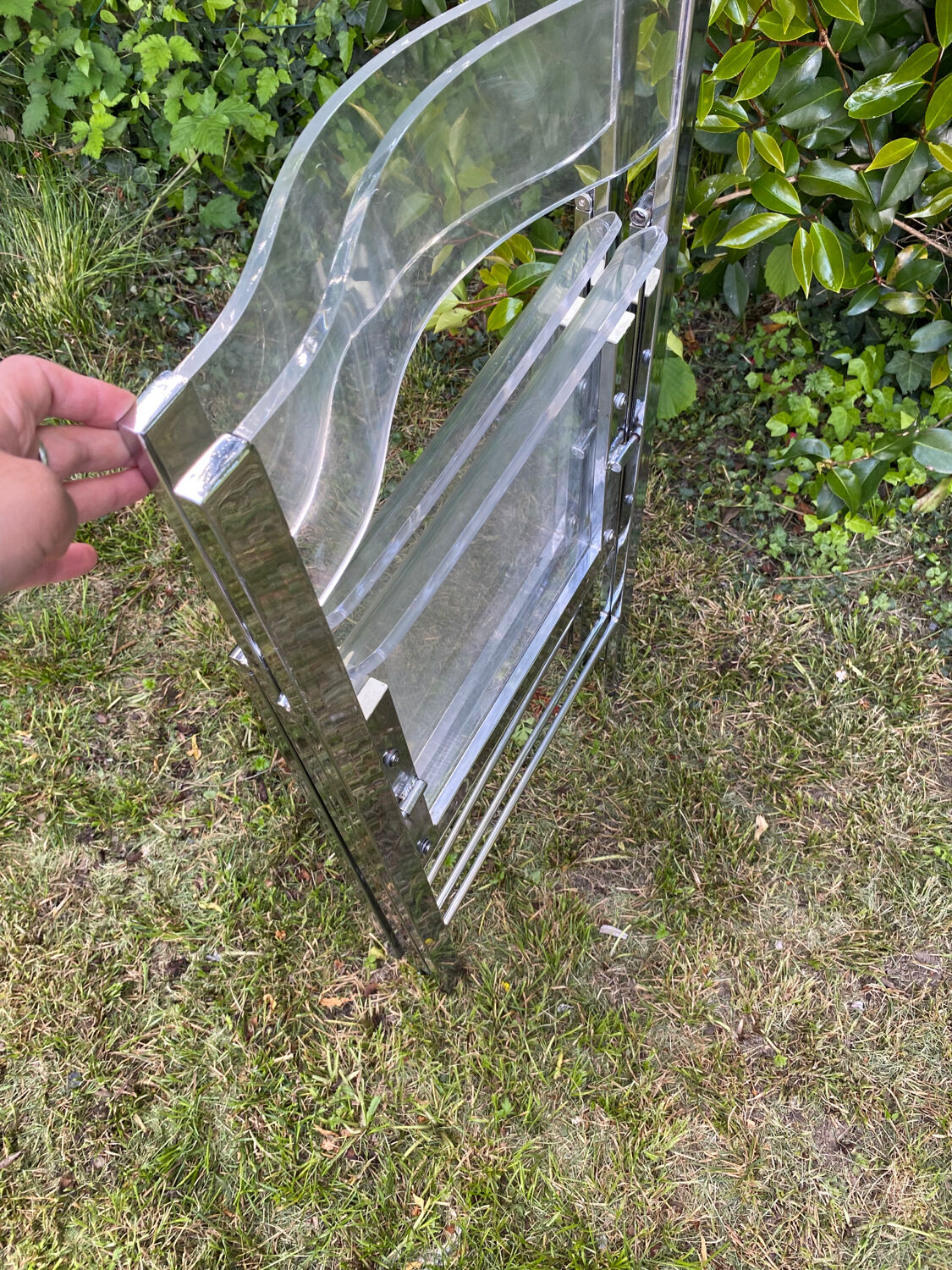 Folding plexiglass chairs