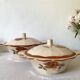 Pink Digoin soup tureens