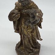 Antique wooden sculpture, Virgin and Child, 17th century