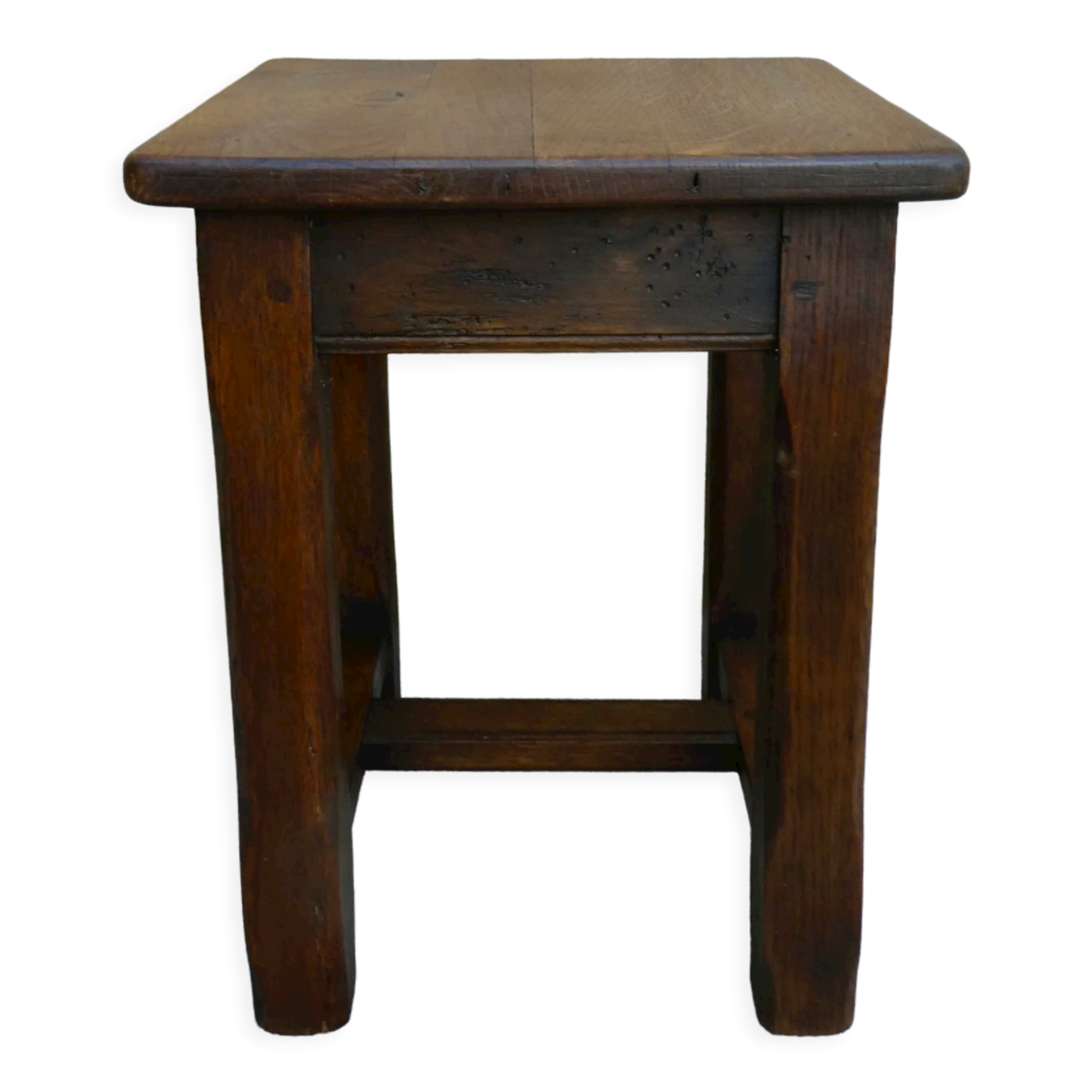 Tabouret en bois massif, bistrot, années 60