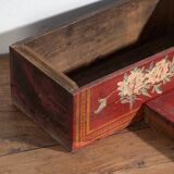 Small antique chest with floral patterns (circa 1900) #39