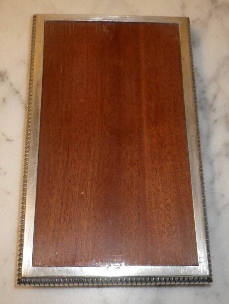 Box in silver and mahogany wood