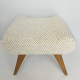 Vintage pouf white bouclette