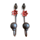 Pair of wall hooks in cast iron