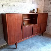 Vintage Scandinavian high row 50s 60s teak
