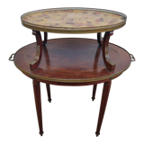 Tea table style louis xvi wood and bronze