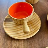 Vallauris coffee set – wood effect & colorful interiors