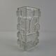 1969 Brickwork Pressed Glass Vase by Jiří Zejmon for Rudolfova Huť, Czechos