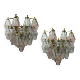 Murano Glass Polygon Sconces Set of 2