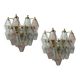 Murano Glass Polygon Sconces Set of 2