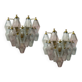 Appliques Polygone en Verre de Murano Lot de 2