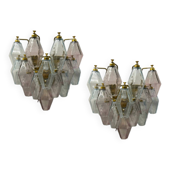 Murano Glass Polygon Sconces Set of 2