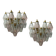 Murano Glass Polygon Sconces Set of 2
