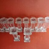 Set of 10 glass knife holders