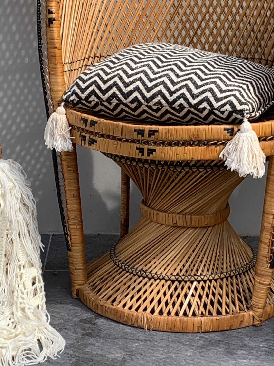 Armchair Emmanuelle vintage rattan