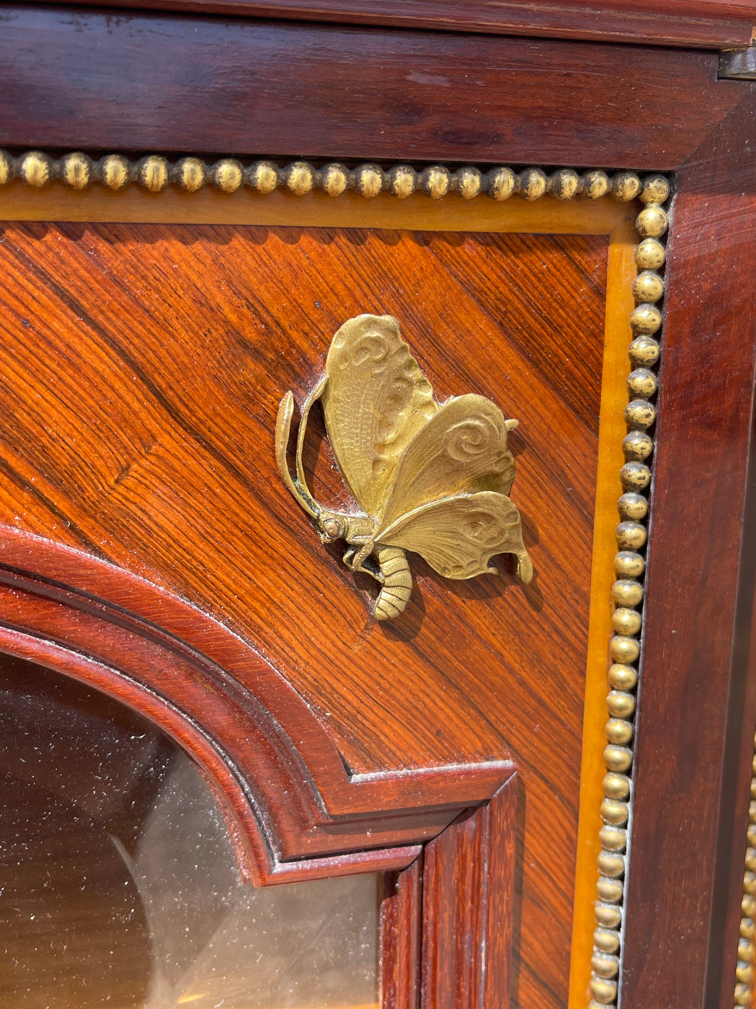 Bibliothèque aux Papillons Style Louis XVI - Napoléon III