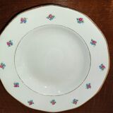 Old service 28 pieces porcelain KG Keller and Guérin Lunéville France decorated with flowers Rosita XIXth Century