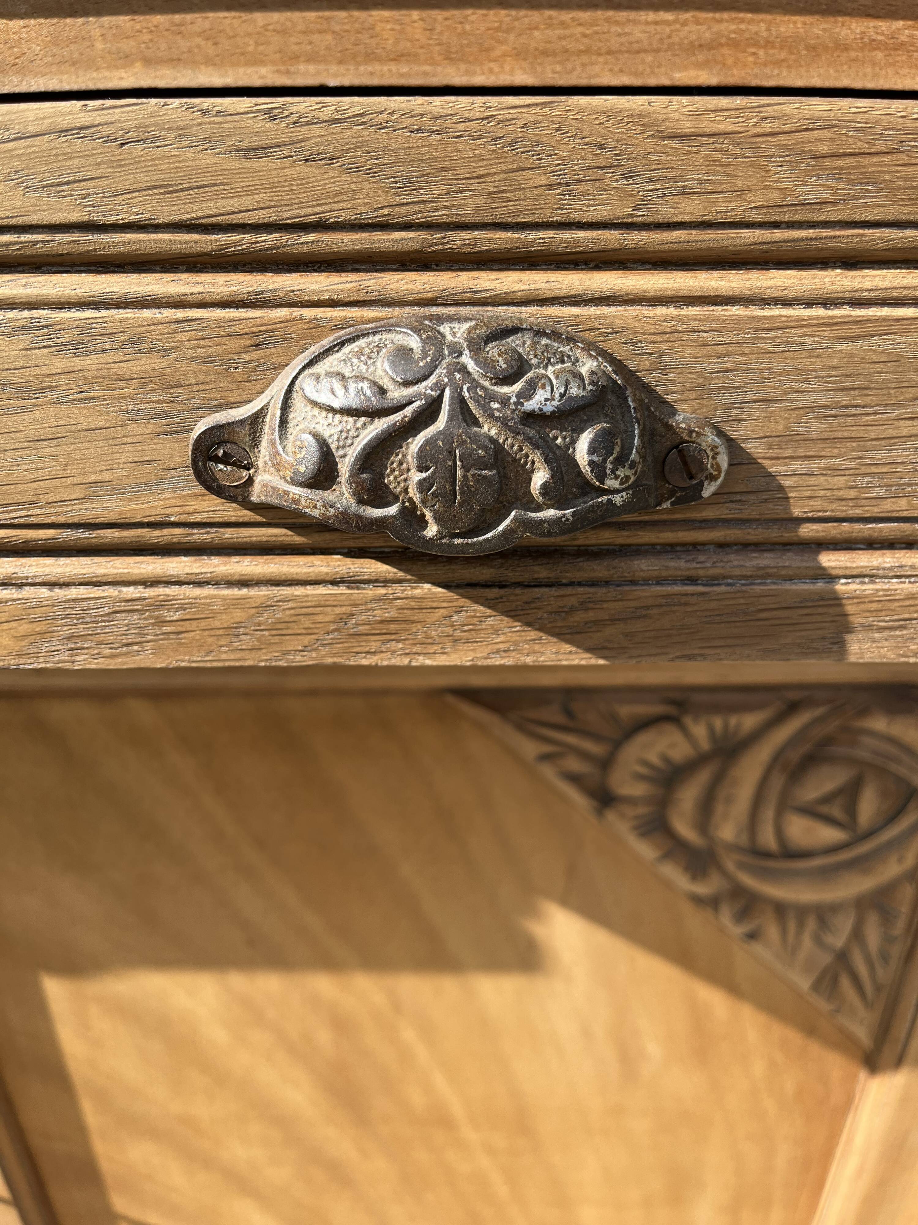 Art deco sideboard shell handles