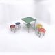 60s Kids Table with 4 Colourful Folding Chairs – Vintage Children Furniture Set