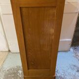 50s/60s light oak curtain filing cabinet low model with removable shelves