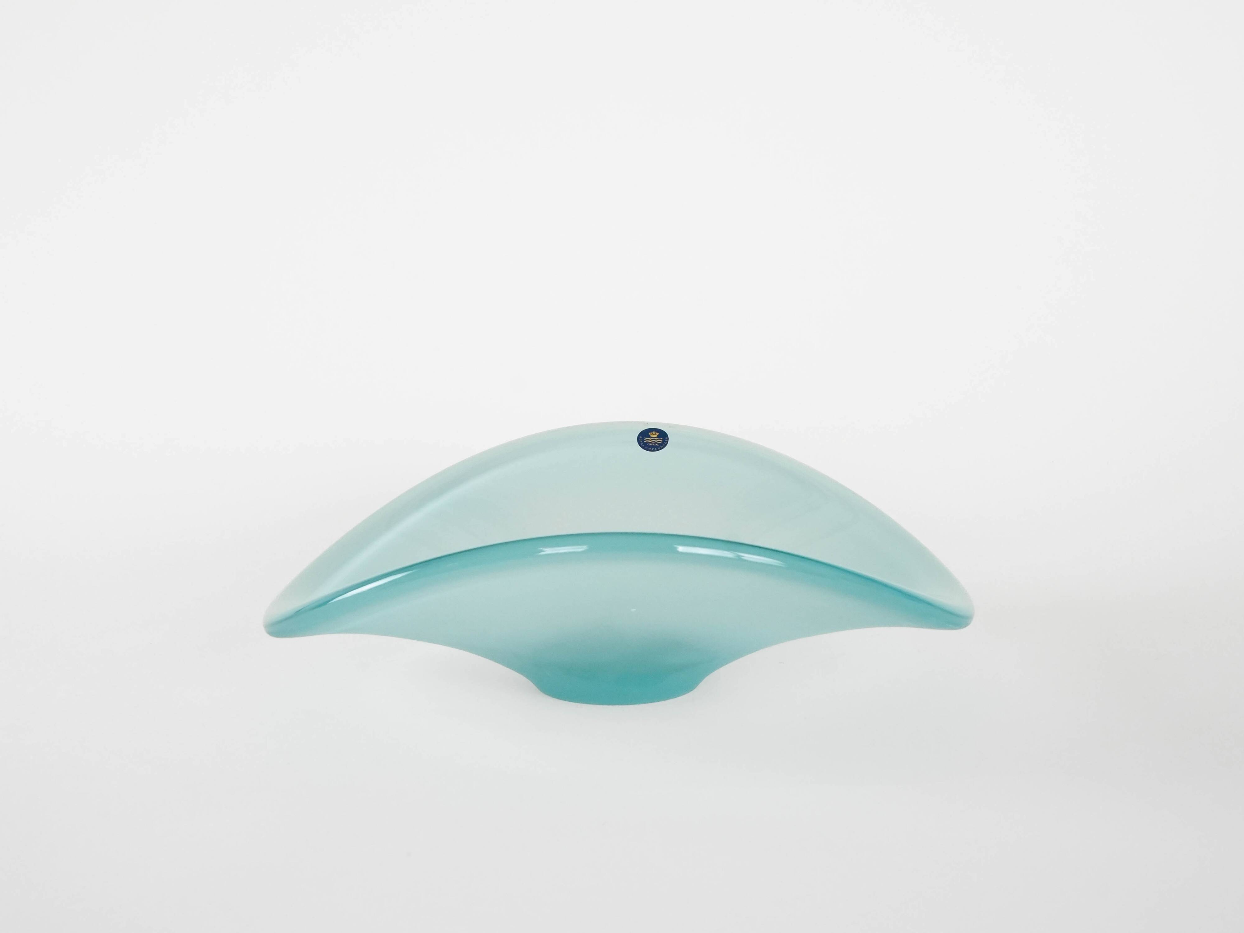 Crystal platter, Danish design, 1960s, manufactured by Royal Copenhagen