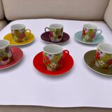 Suite of 12 coffee cups