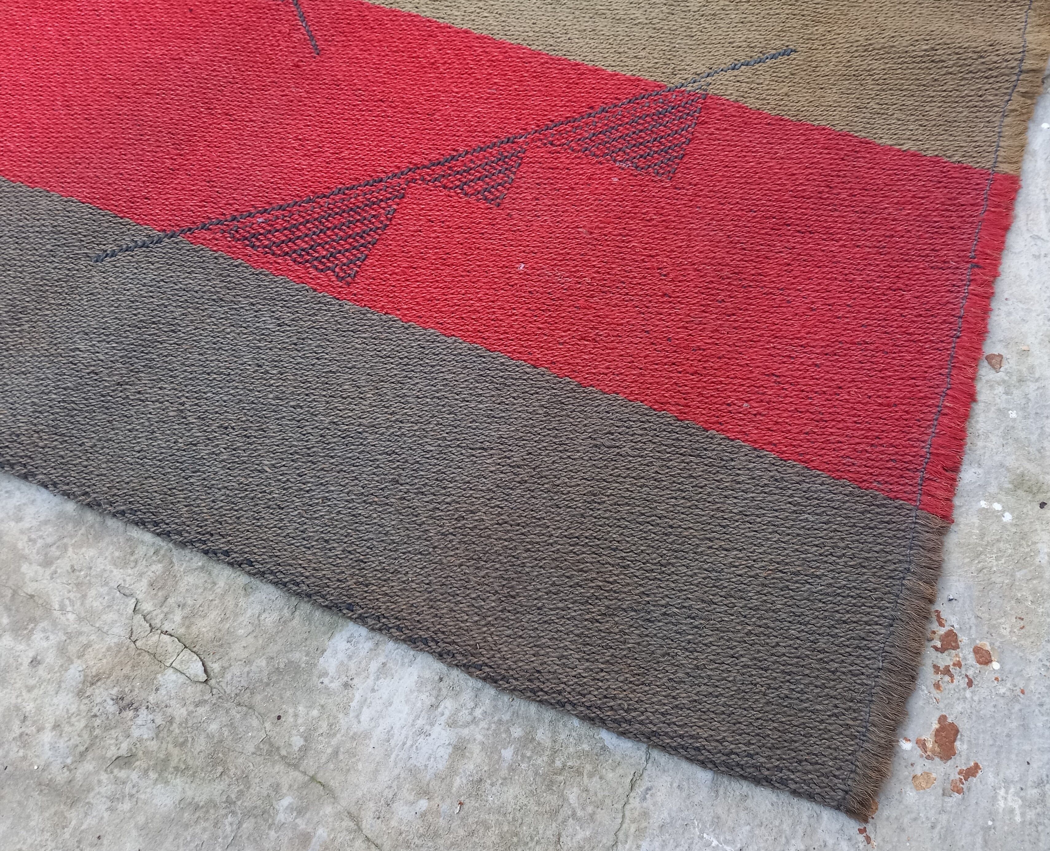 Jute style carpet 193 x 295 cm