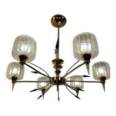 Lustre années 40/50 à 6 bras de lumière.
