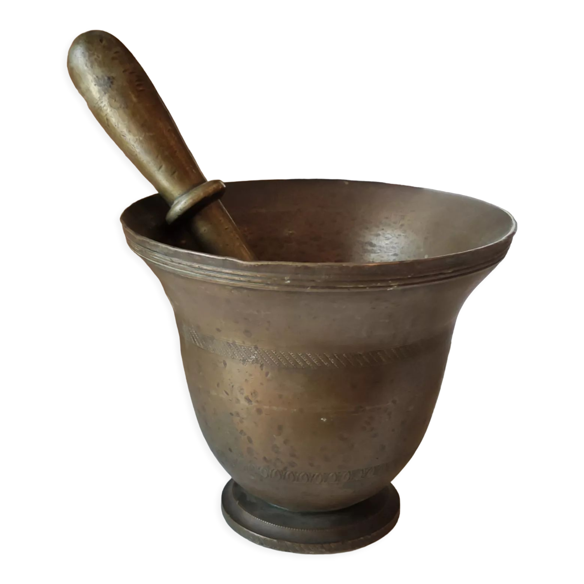 Ancient bronze apothecary mortar