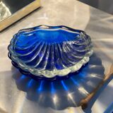 2 glass shell butter dishes.