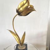 Tulip flower lamp in brass design 60s - 70s