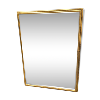 Mirror golden brass Italy 70s 91x66cm