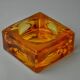 Orange ice cube ashtray by Antonio Imperatore, Murano glass, Italy, 1970