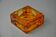 Orange ice cube ashtray by Antonio Imperatore, Murano glass, Italy, 1970